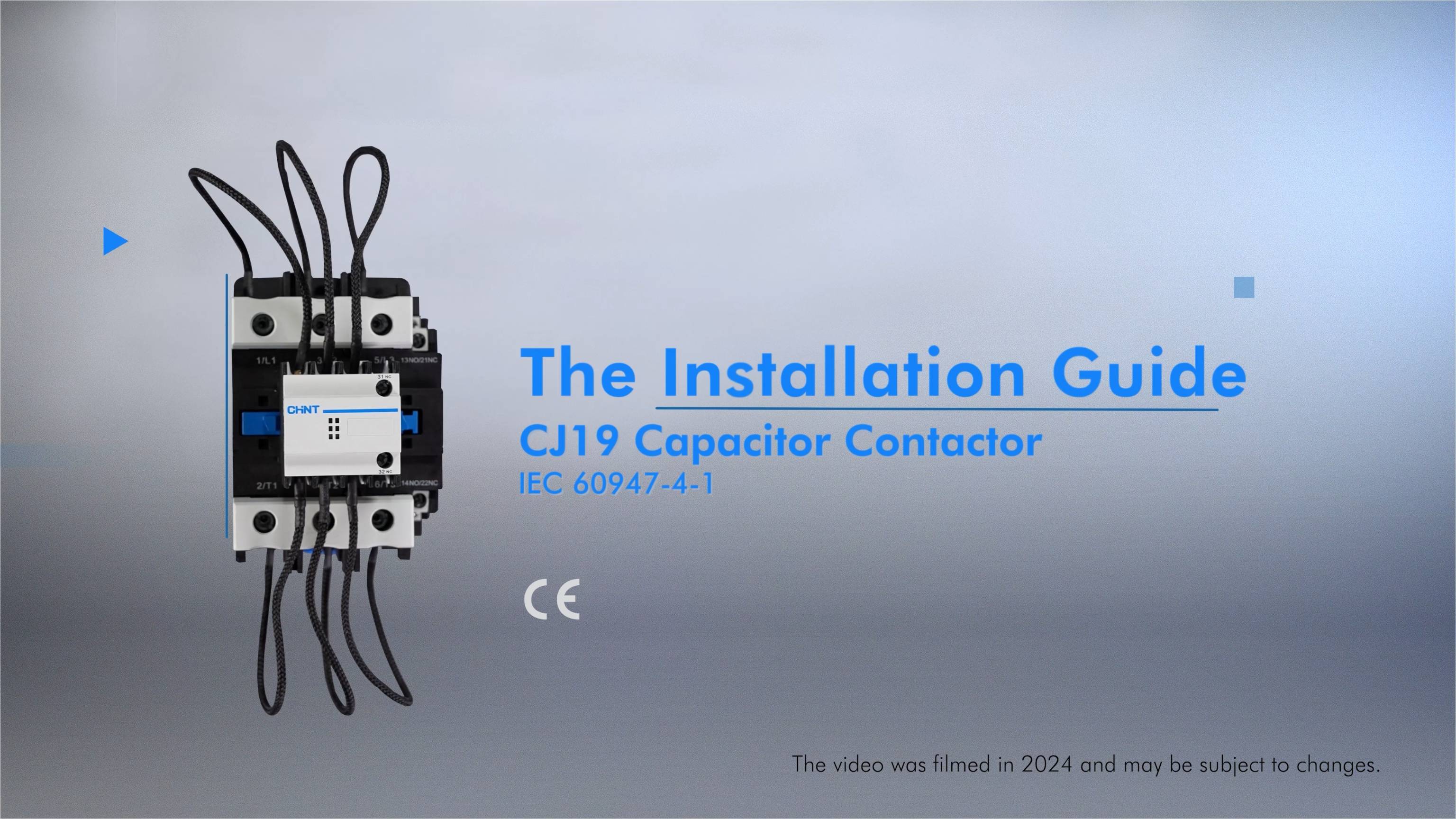 Install CJ19 Capacitor Contactor